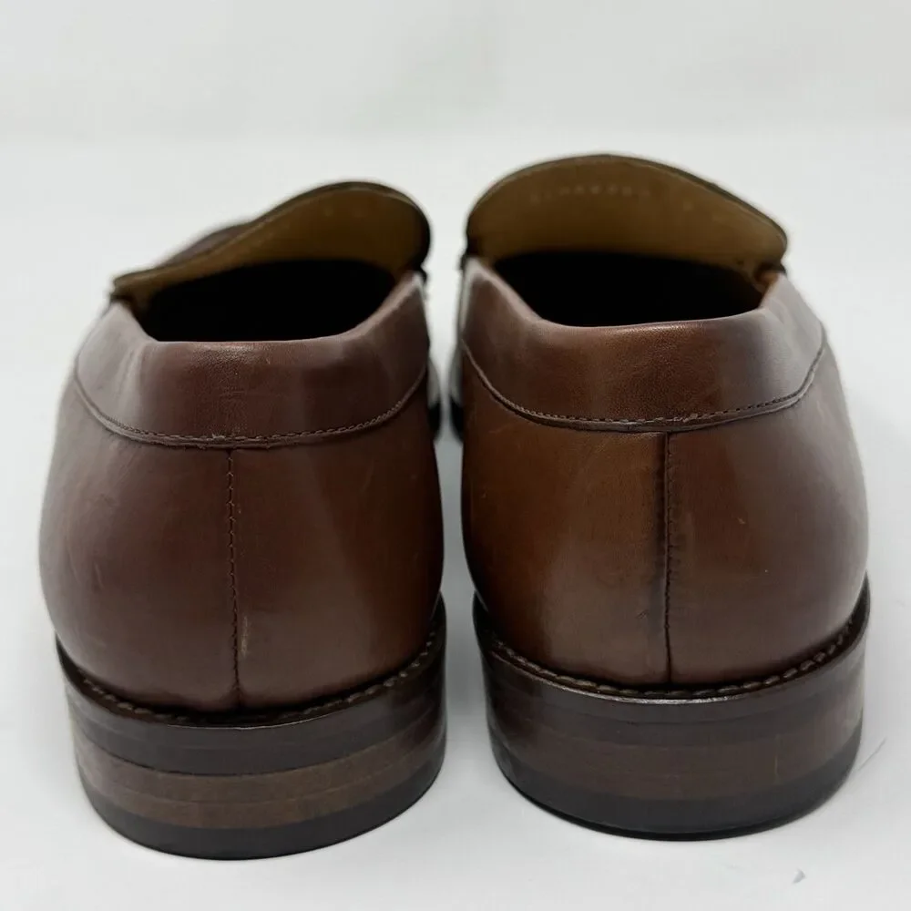 Polo Ralph Lauren Loafers Dress Shoes Mens 9 D Brown Leather Vintage Italy